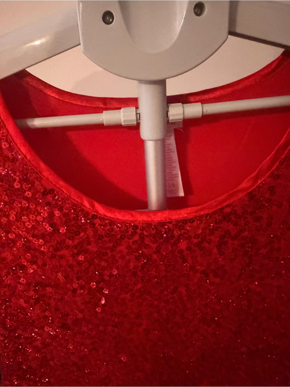 Justice Girls 14 Red Sequin Polka Dot Formal Dress - Picture 7 of 12